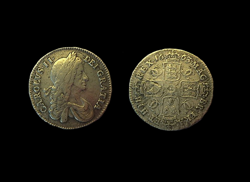 Silver Shilling 1663, King Charles II